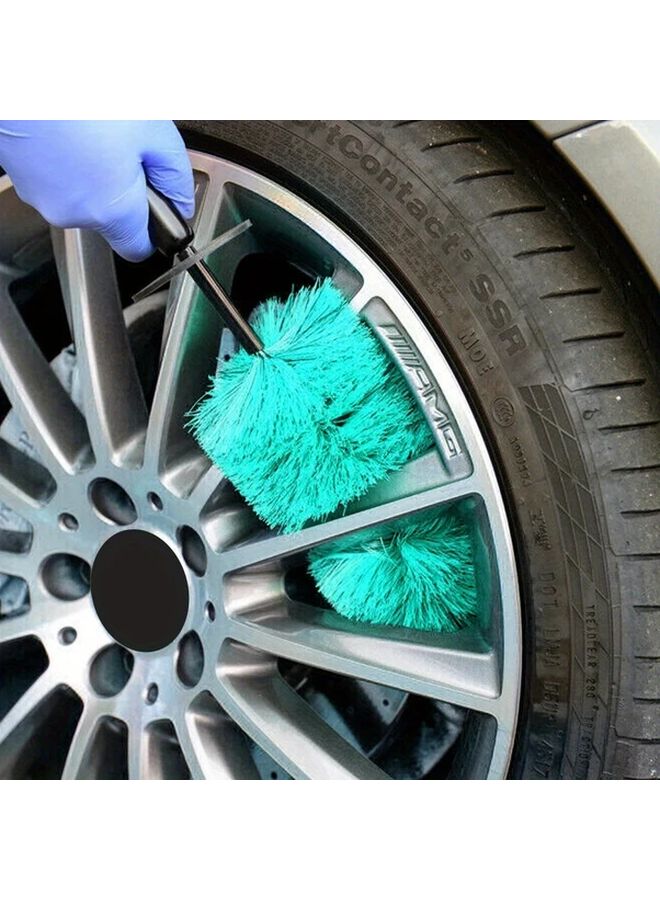 L Size Car Wash Microfiber Brush for Wheel Rim Engine Motorcycle Cleaning - Image 1